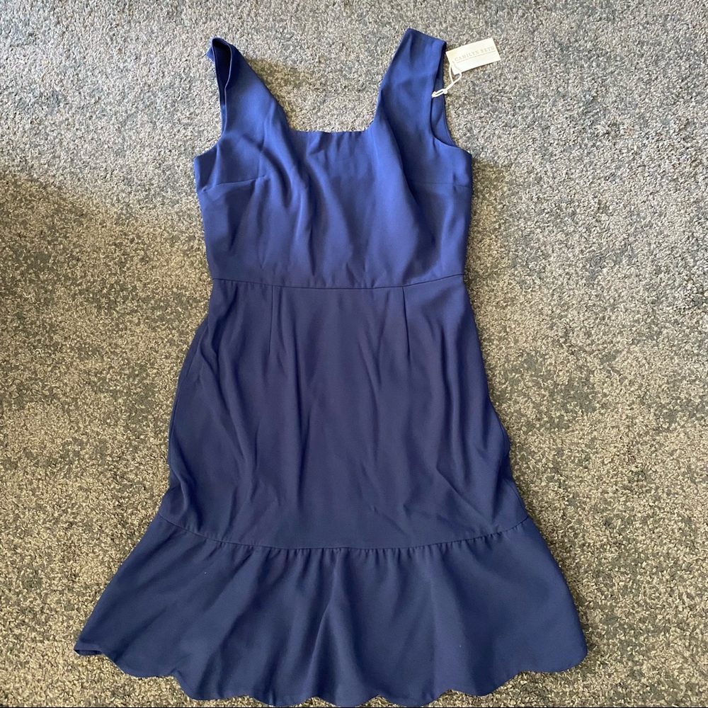 Classic Navy Mini Dress - Sleeveless Scoop Neck